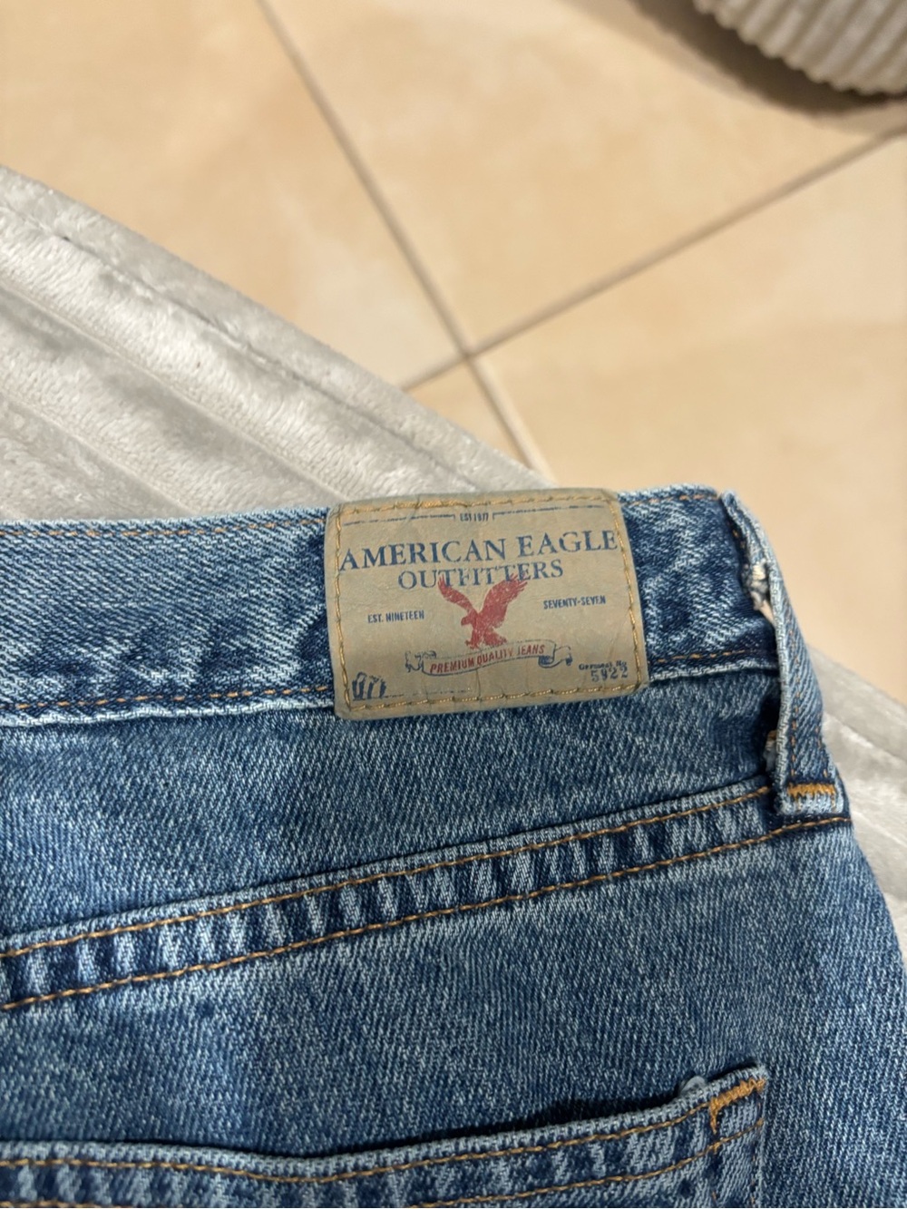 Classic High-Rise Light Blue Flare Jeans - Picture 6 of 6